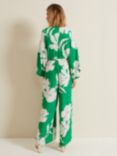 Phase Eight Bernice Print Jumpsuit, Green/White