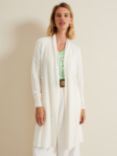 Phase Eight Louise Linen Blend Longline Cardigan, Ivory
