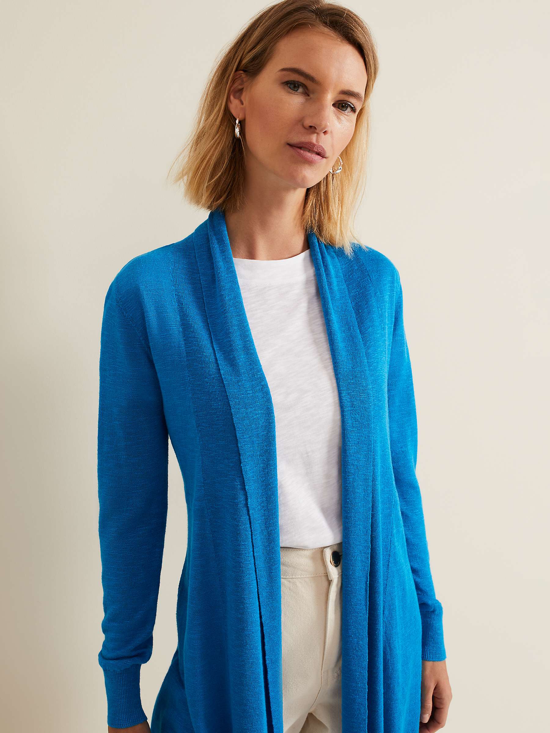 Buy Phase Eight Louise Linen Blend Longline Cardigan Online at johnlewis.com