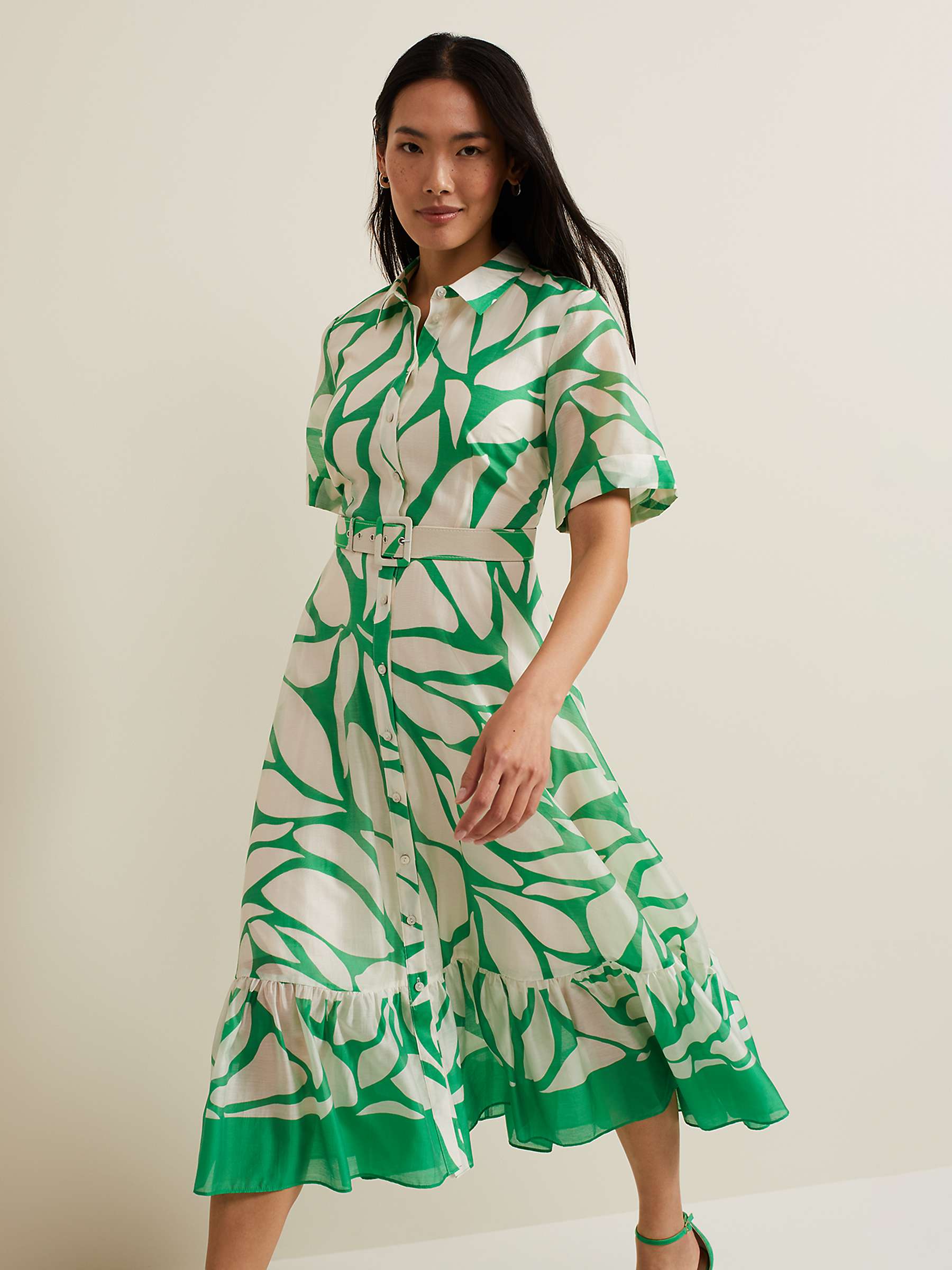 Buy Phase Eight Daphne Floral Shirt Midi Dress, Multi Online at johnlewis.com