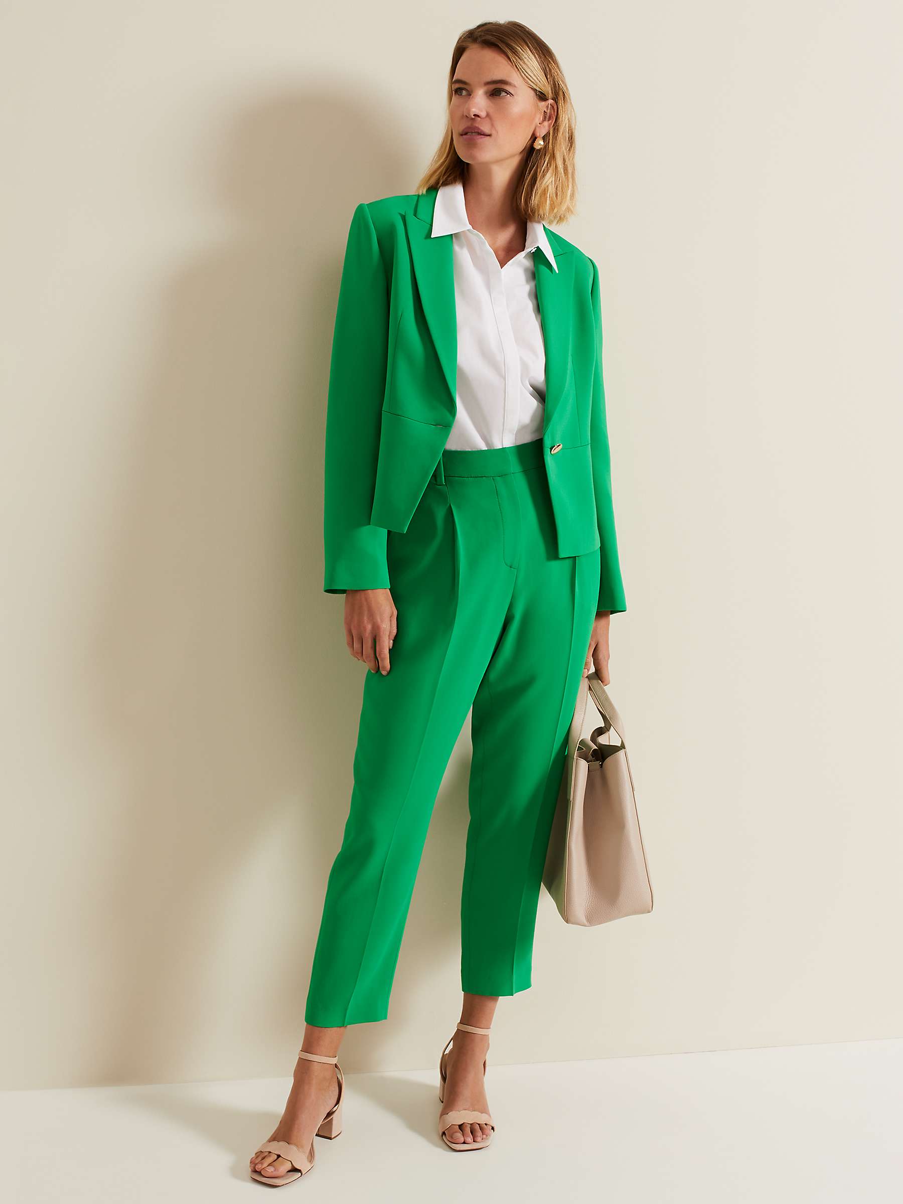 Buy Phase Eight Adria Tapered Trousers, Green Online at johnlewis.com