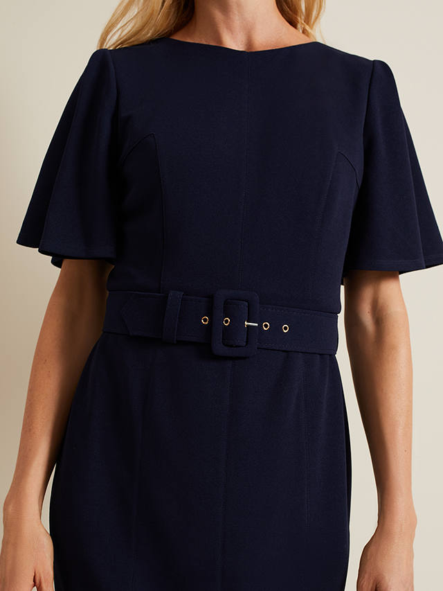 Phase Eight Fanella Belted Jersey Dress, Navy