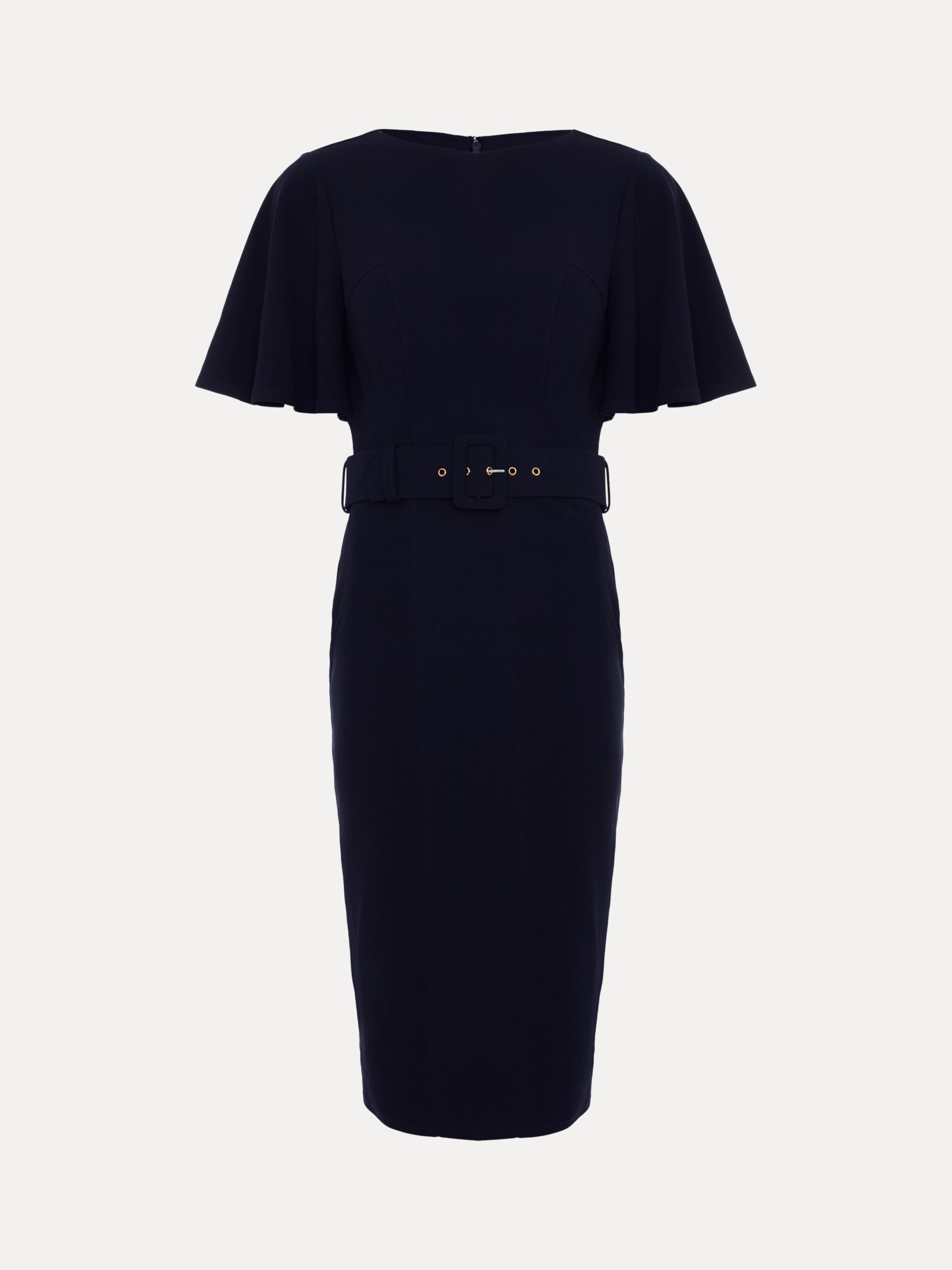 Phase Eight Fanella Belted Jersey Dress, Navy, 26