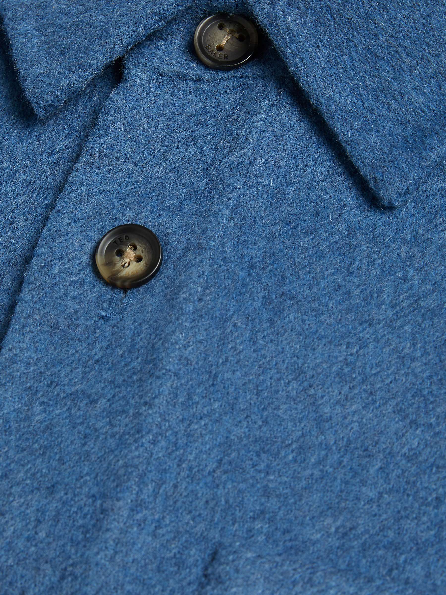 Buy Ted Baker Dalch Wool Blend Shirt, Blue Mid Online at johnlewis.com