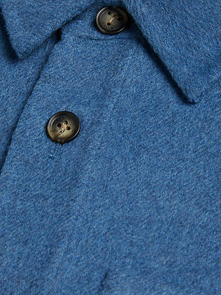 Ted Baker Dalch Wool Blend Shirt, Blue Mid