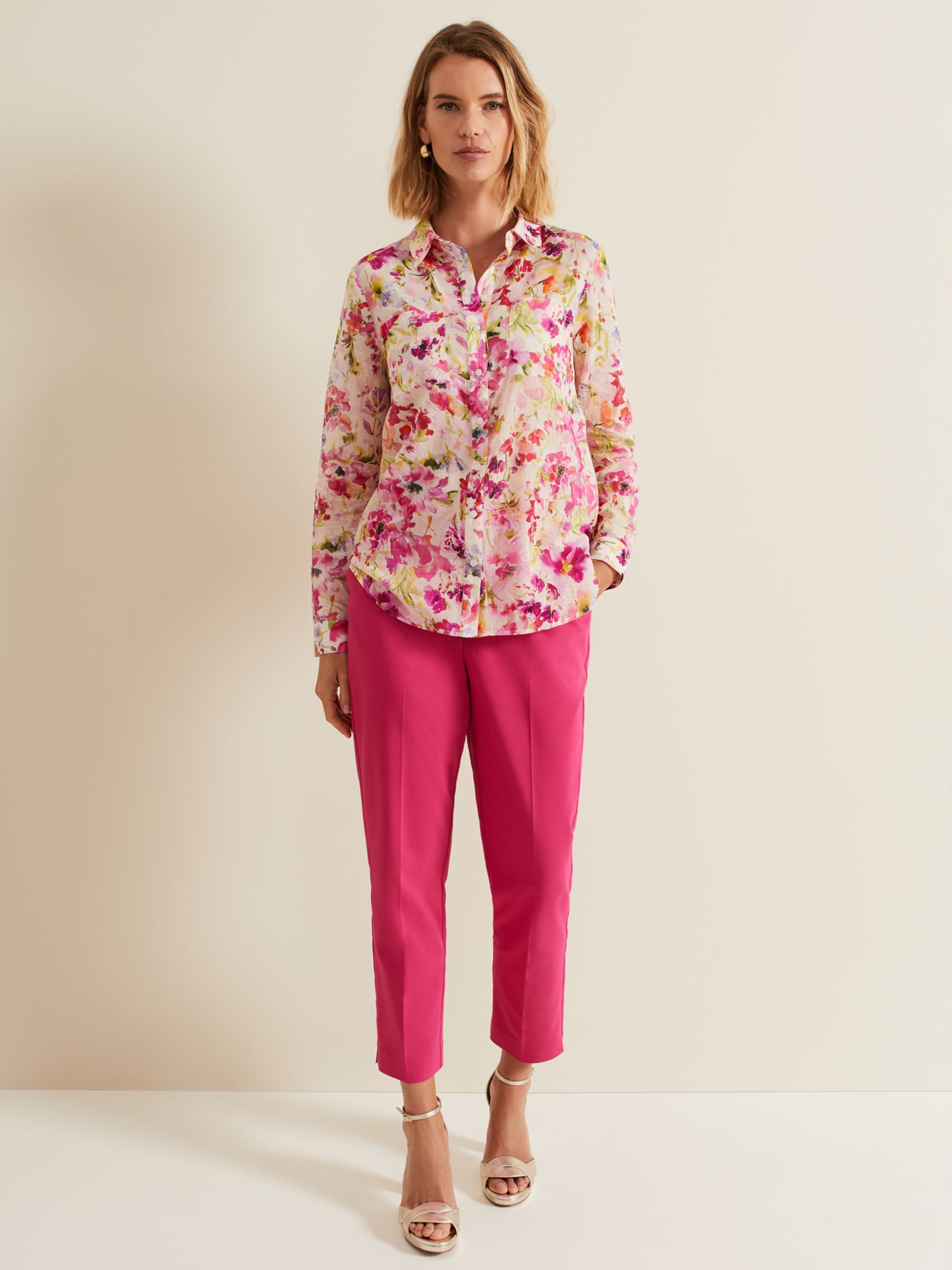 Buy Phase Eight Maddelena Floral Print Shirt, Multi Online at johnlewis.com