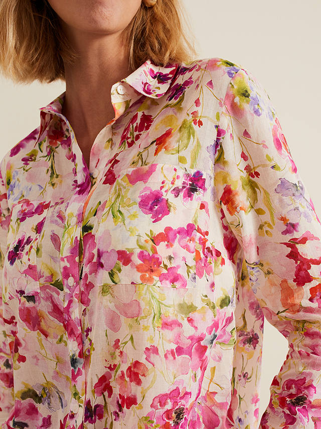 Phase Eight Maddelena Floral Print Shirt, Multi
