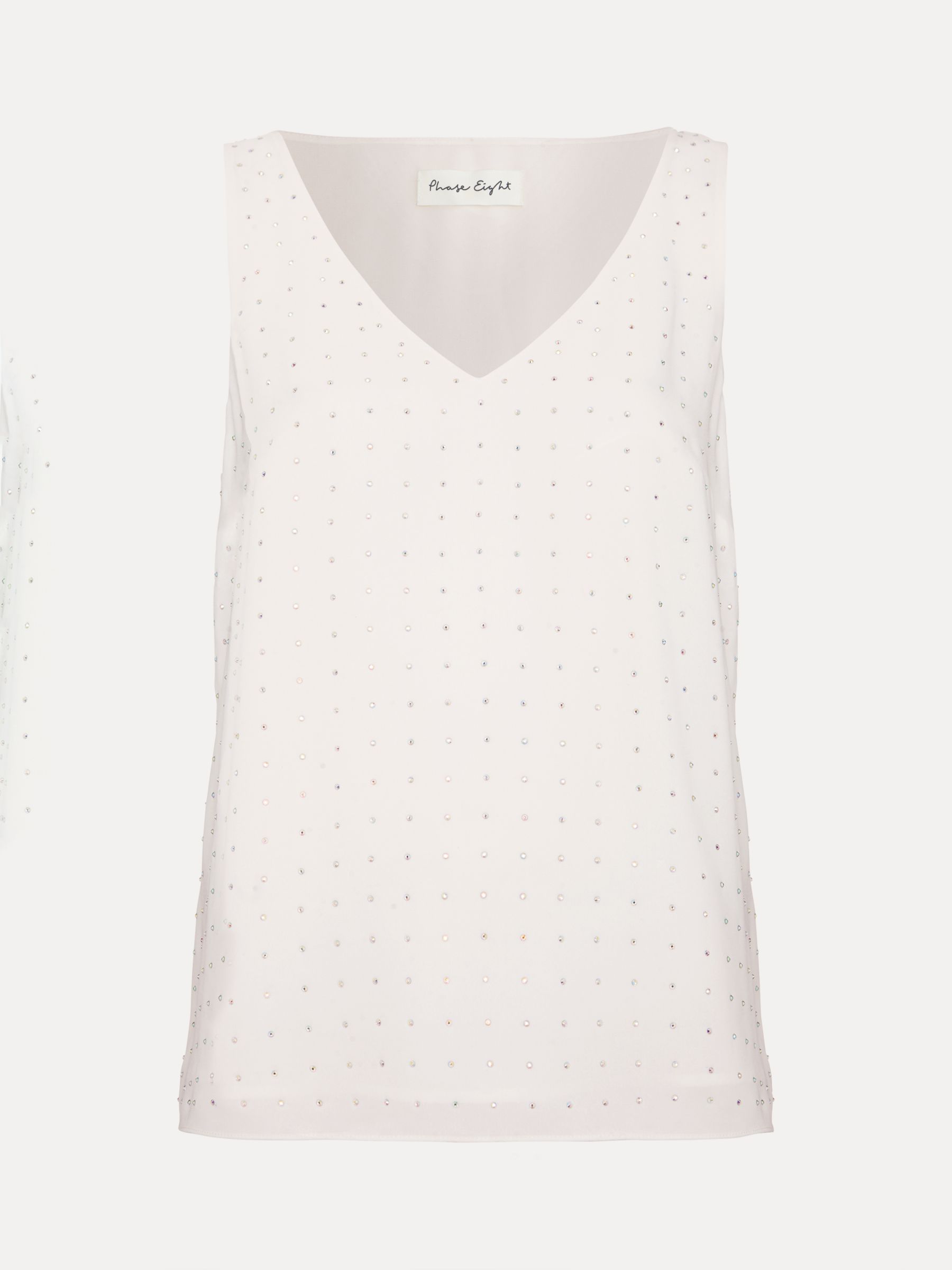 Phase Eight Hayley Hotfix Vest Top, Nude at John Lewis & Partners