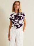 Phase Eight Farley Floral Top, Purple