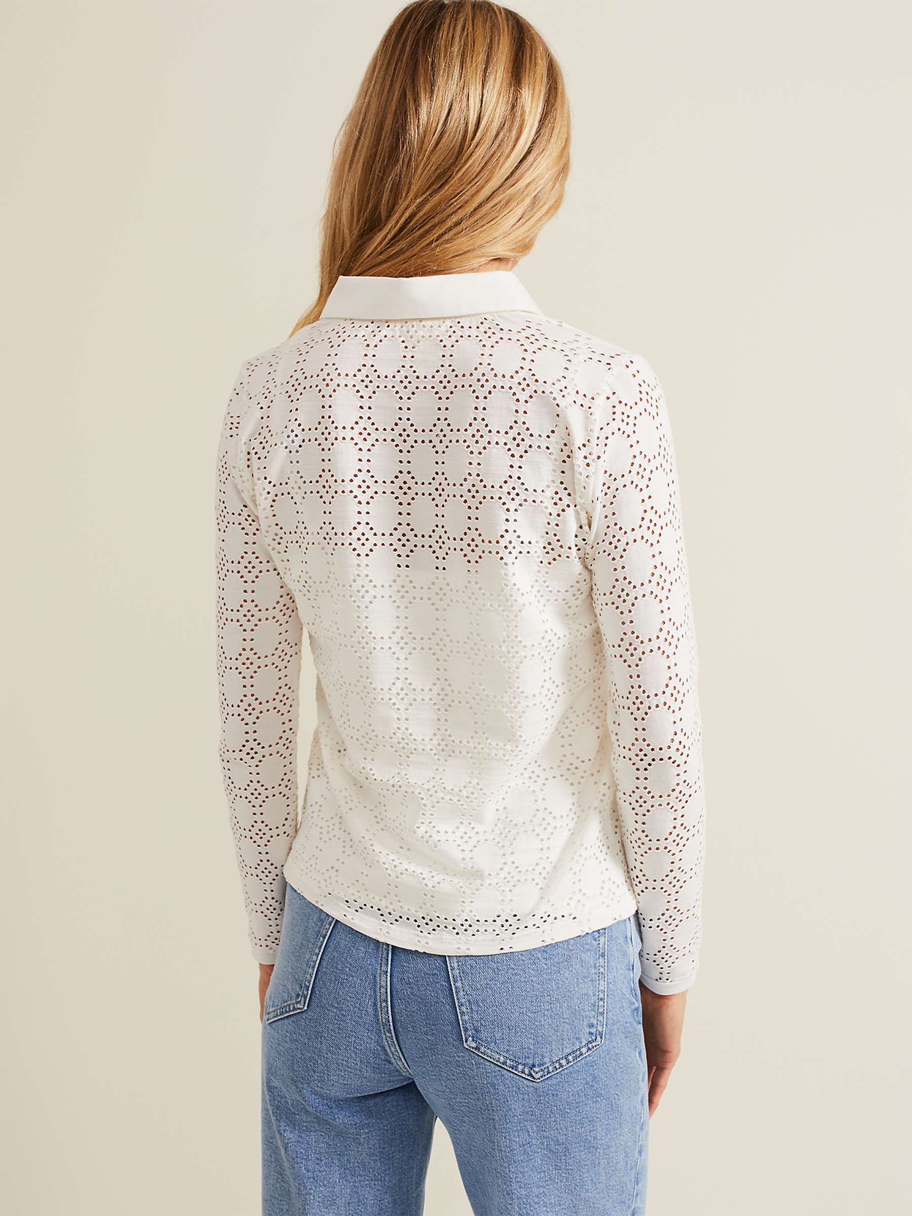 Buy Phase Eight Vida Broderie Shirt, Ivory Online at johnlewis.com