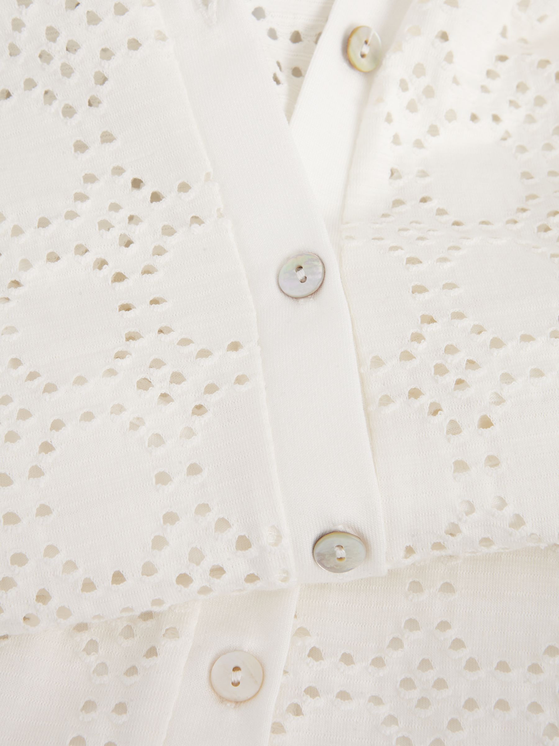 Buy Phase Eight Vida Broderie Shirt, Ivory Online at johnlewis.com