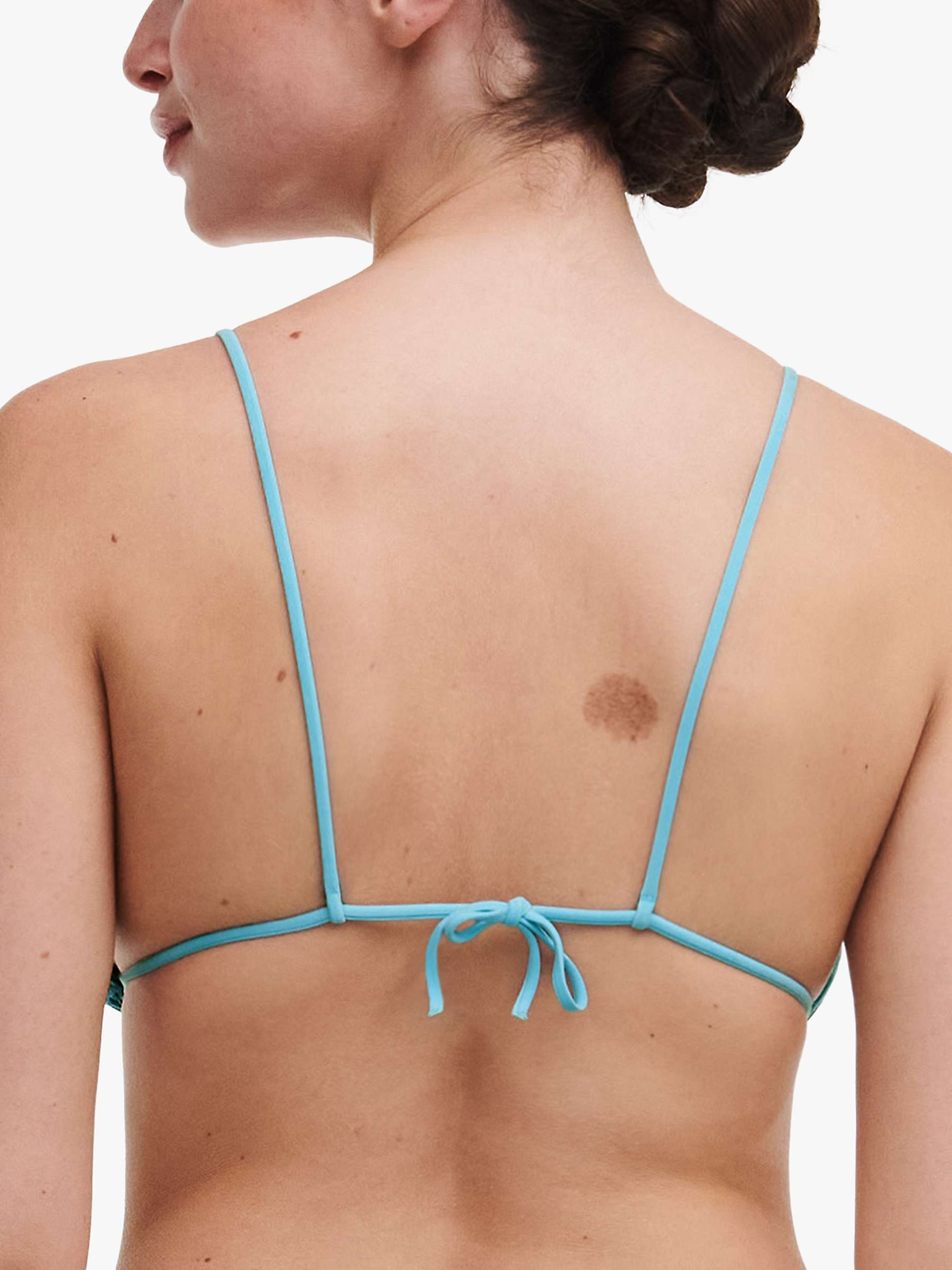 Buy Chantelle Pulp Swimwear Textured Triangle Bikini Top, Blue Online at johnlewis.com