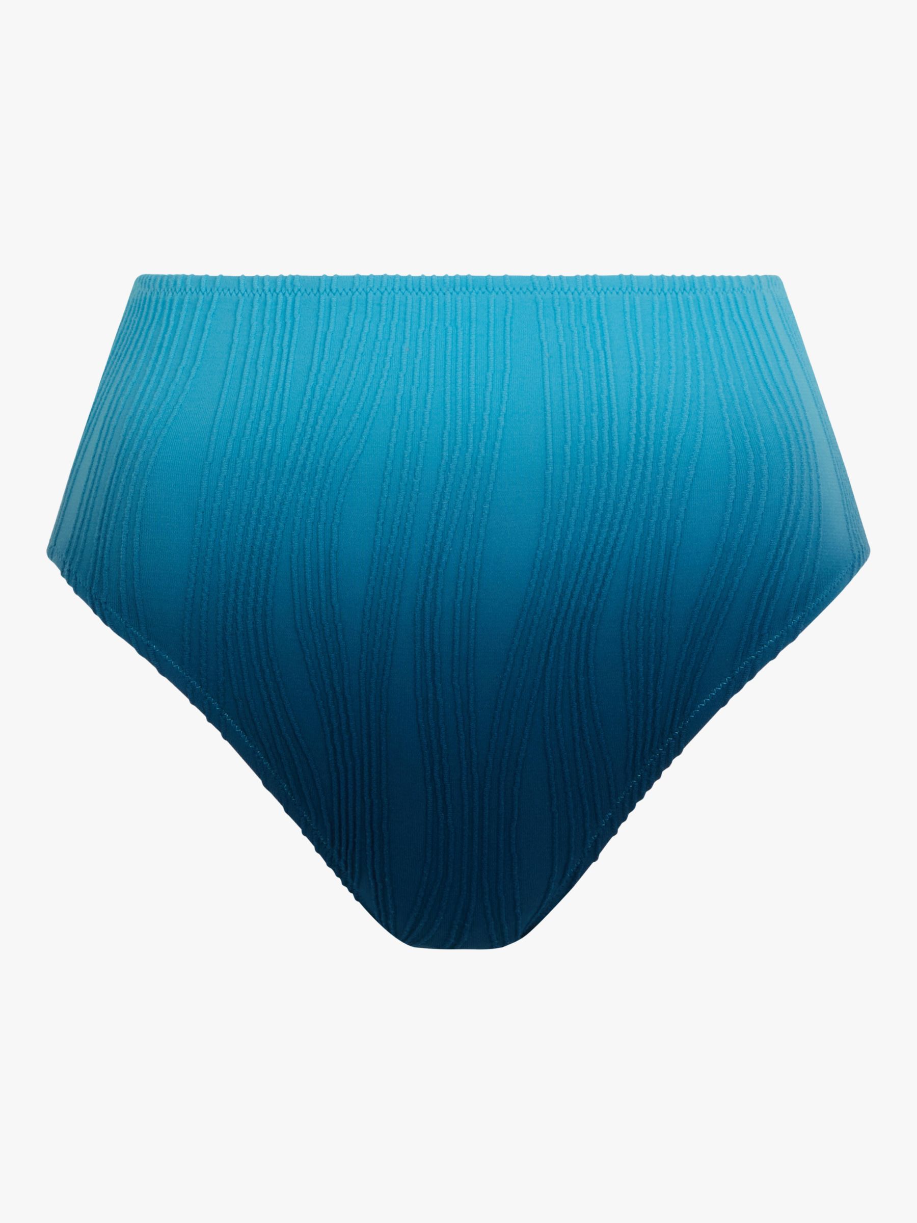 Chantelle Pulp Swimwear Textured Full Brief Bikini Bottoms, Blue Tie Dye, One Size