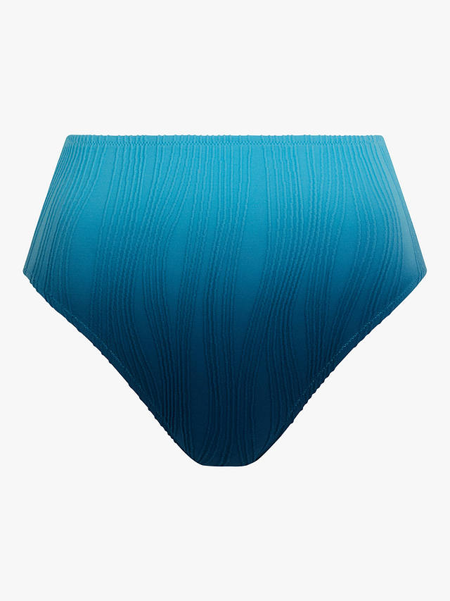 Chantelle Pulp Swimwear Textured Full Brief Bikini Bottoms, Blue Tie Dye