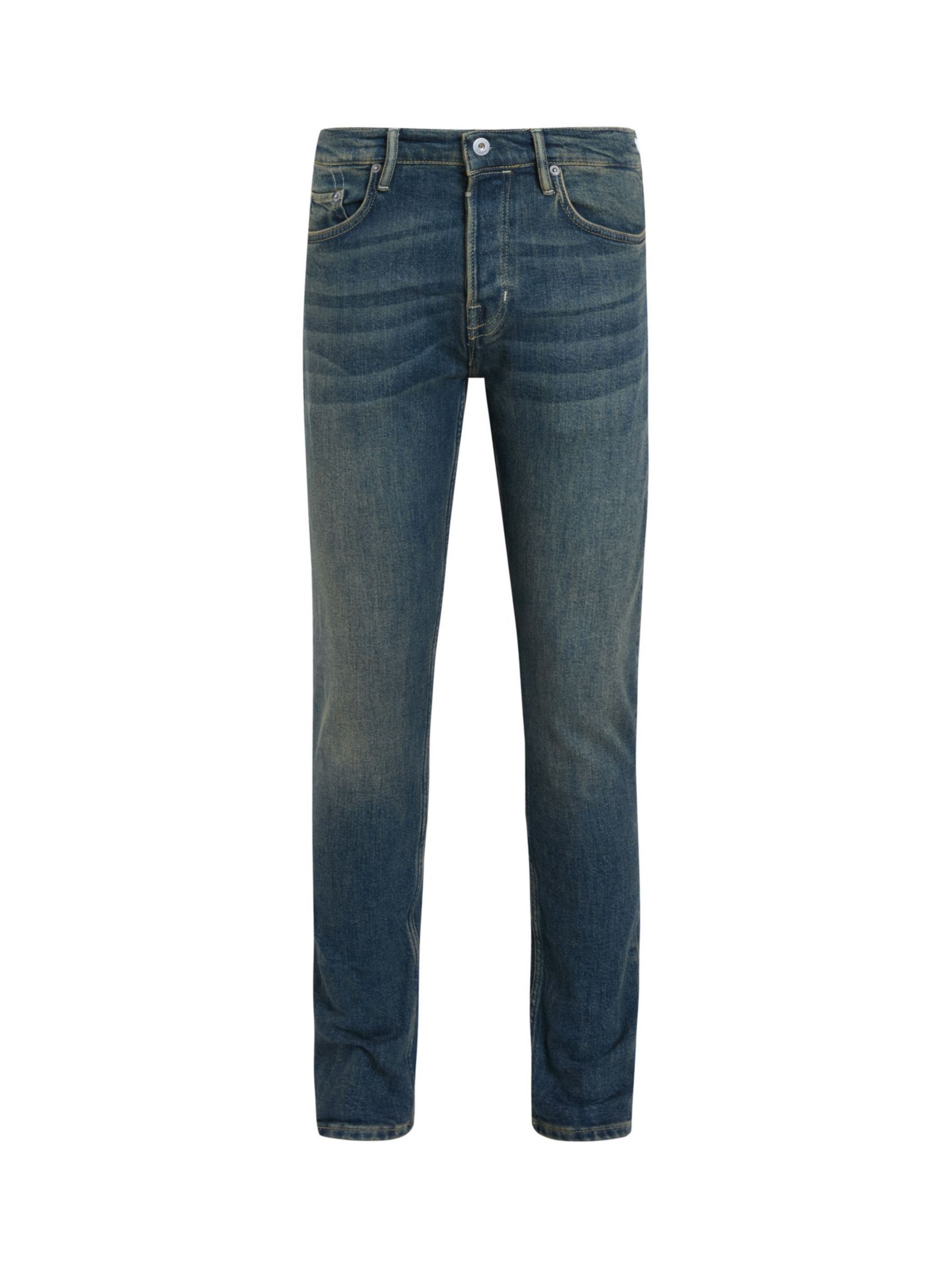 AllSaints Rex Slim Fit Jeans, Tinted Indigo at John Lewis & Partners