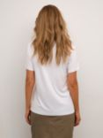 KAFFE Elin Short Sleeve Graphic T-Shirt, White/Black Graphic