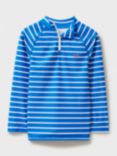 Crew Clothing Kids' Breton Stripe Rash Vest, Blue/Multi