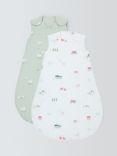 John Lewis Little Farm Baby Sleeping Bag, 2.5 Tog, Pack of 2, Multi