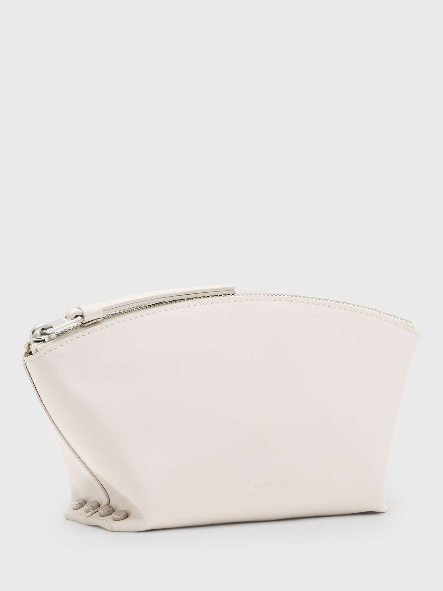 Buy AllSaints Anais Leather Pouch, Desert White Online at johnlewis.com