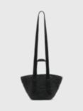 AllSaints Celayne Mini Straw Bucket Bag