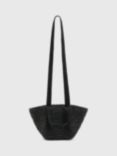 AllSaints Celayne Mini Straw Bucket Bag