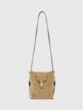 AllSaints Miro Leather Crossbody Bag, Sughero Brown