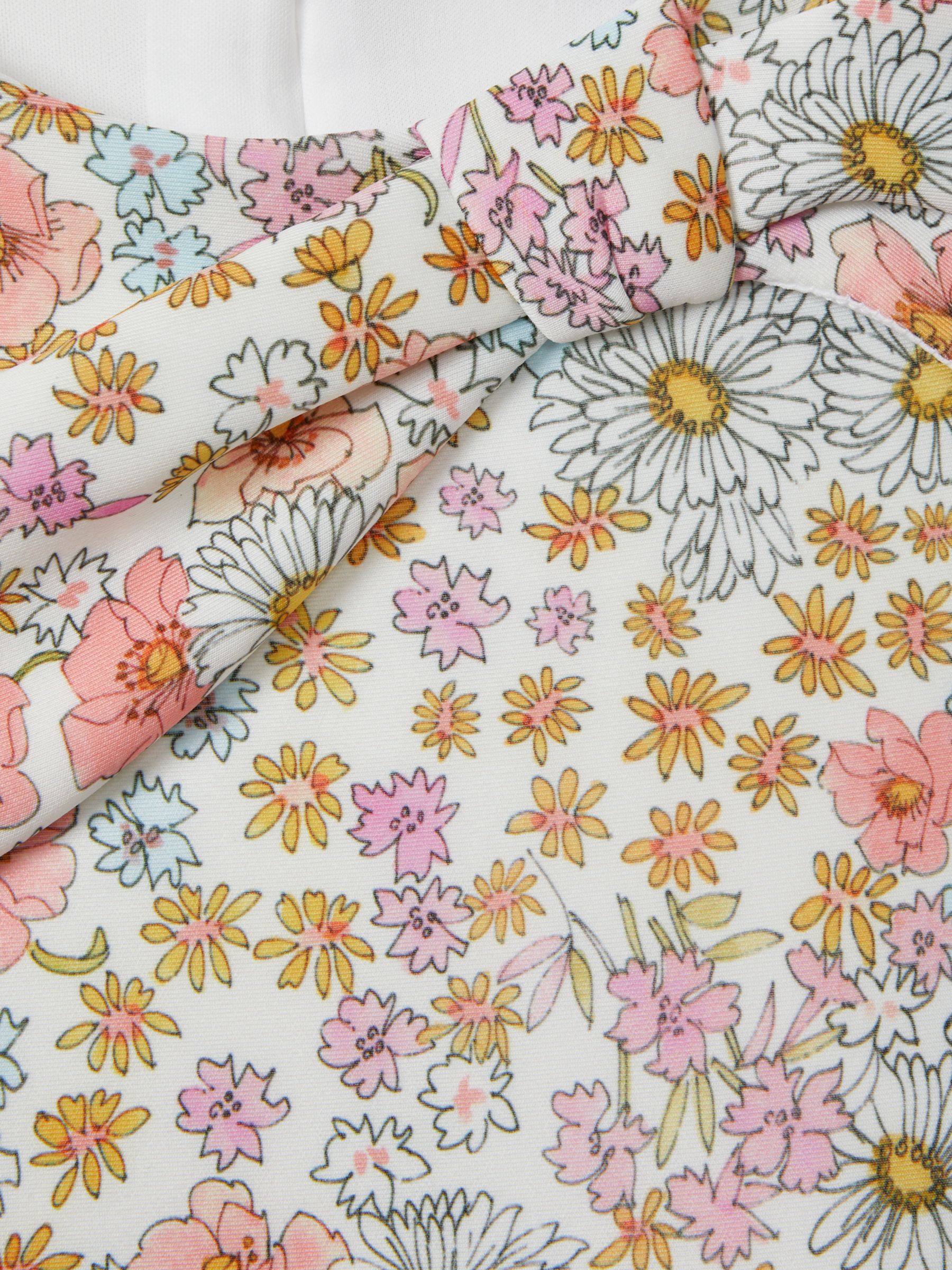 Buy Reiss Kids' Emmie Floral Print Scuba Dress, Pink/Multi Online at johnlewis.com