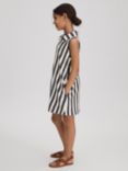 Reiss Kids' Felicia Towelling Contrast Stripe Dress, Ivory/Multi