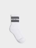 Sweaty Betty Varsity Slogan Organic Cotton Blend Socks, White/Black