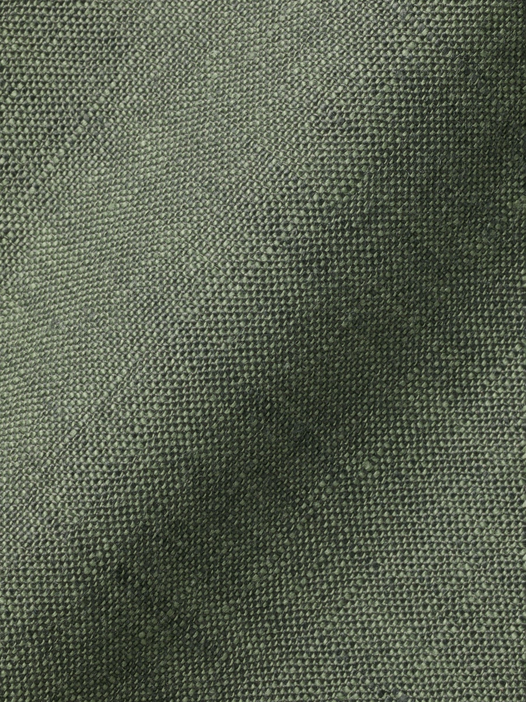 Charles Tyrwhitt Linen Collarless Slim Fit Shirt, Olive Green, S