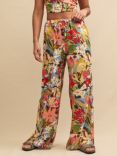 Nobody's Child Reese Floral Print Wide Leg Trousers, Mykonos Bloom