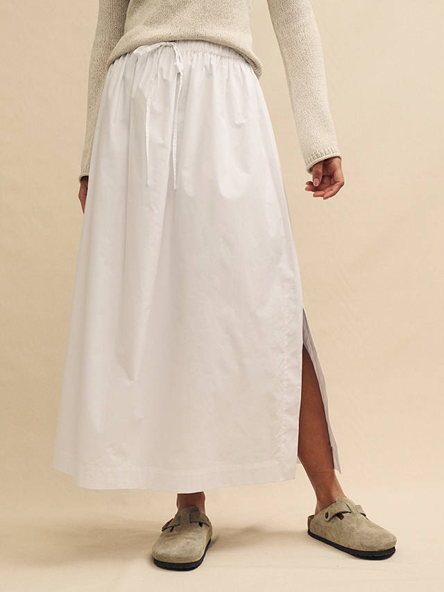 Nobody's Child Jo Cotton Poplin Midaxi Skirt, White