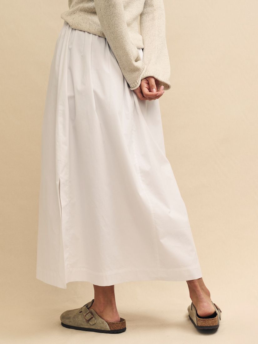 Buy Nobody's Child Jo Cotton Poplin Midaxi Skirt, White Online at johnlewis.com