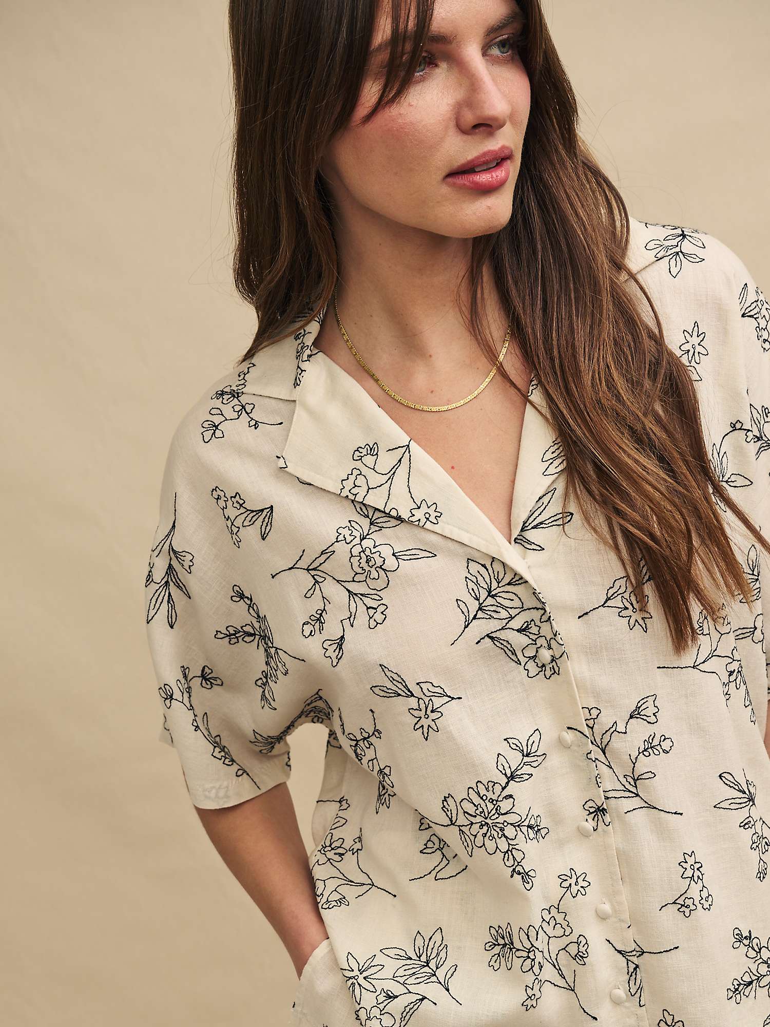Buy Nobody's Child Rhian Embroidered Shirt, White Online at johnlewis.com