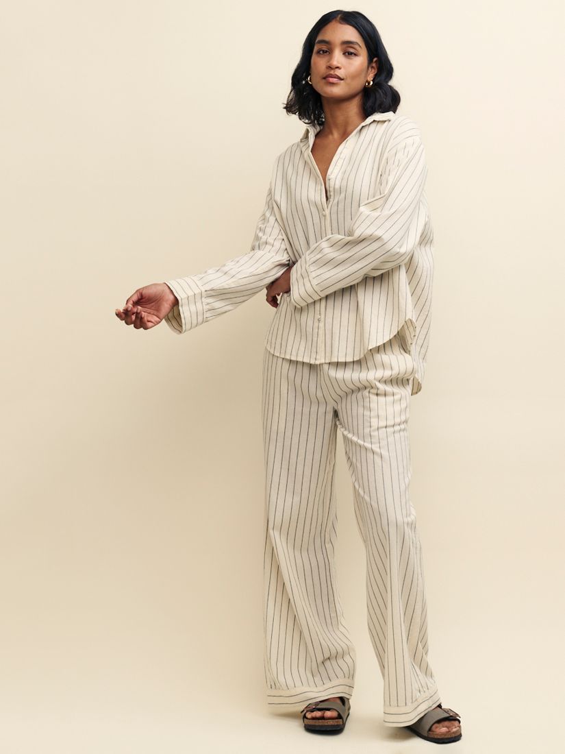 Buy Nobody's Child Misha Pinstripe Trousers, Natural Online at johnlewis.com