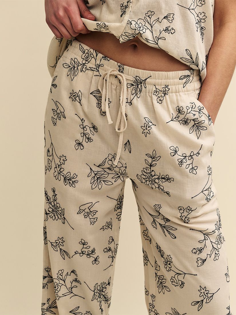 Buy Nobody's Child Melody Embroidered Trousers, Cream Online at johnlewis.com