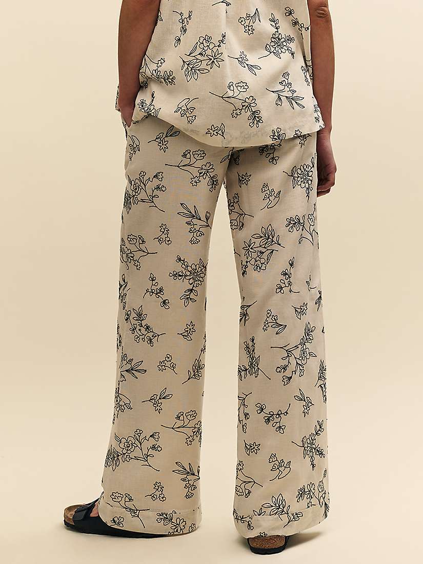Buy Nobody's Child Melody Embroidered Trousers, Cream Online at johnlewis.com