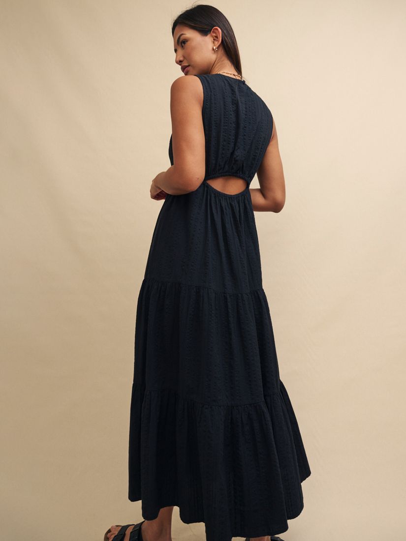 Buy Nobody's Child Astrid Tiered Midaxi Dress, Black Online at johnlewis.com