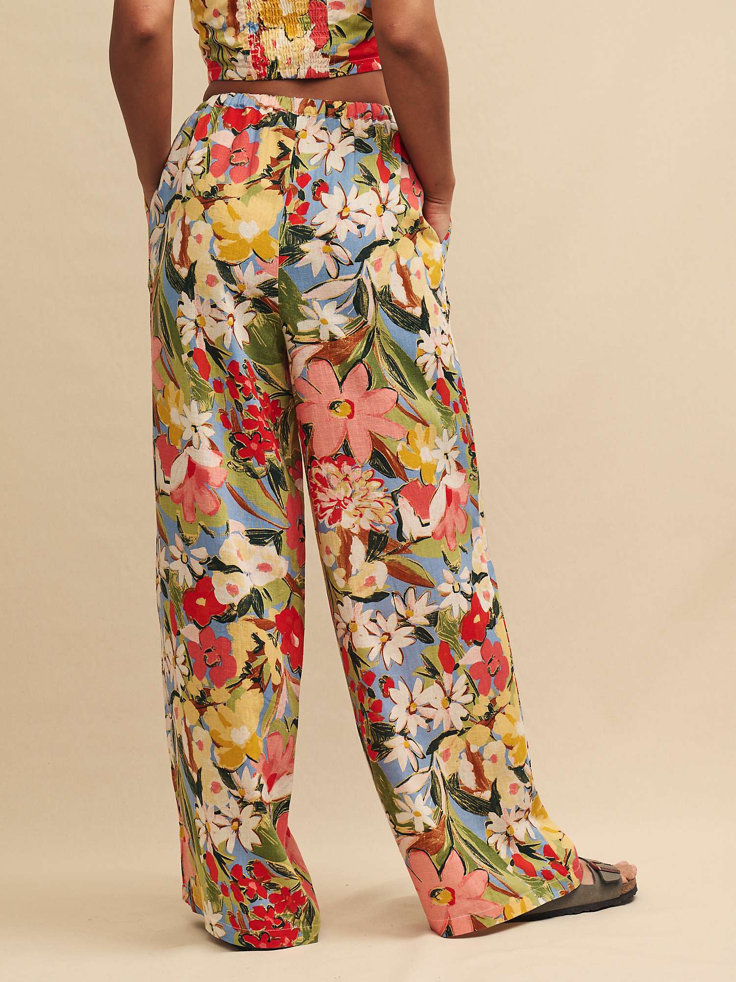 Buy Nobody s Child x Happy Place by Fearne Cotton Petite Reese Mykonos Bloom Trousers, Multi Online at johnlewis.com