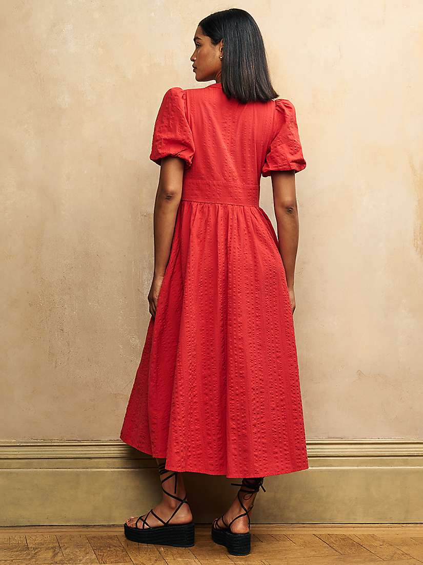 Buy Nobody's Child Starlight Textured Stripe Midi Dress, Red Online at johnlewis.com