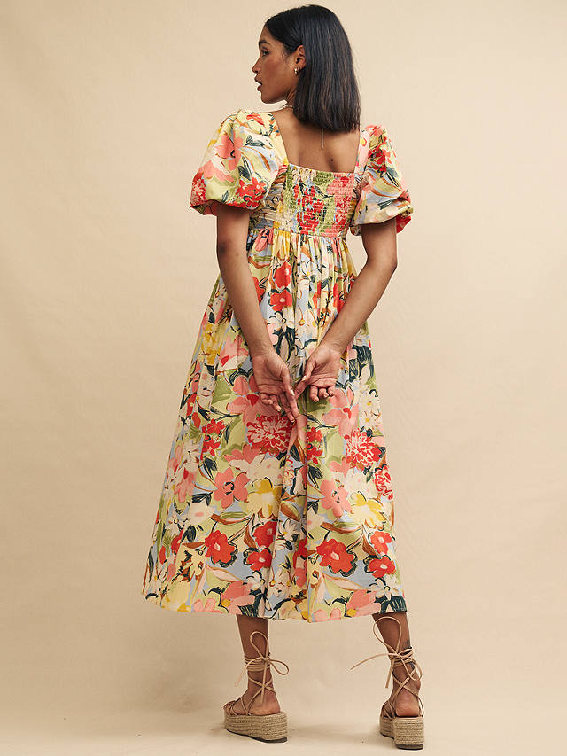 Nobody s Child x Happy Place by Fearne Cotton Nova Mykonos Bloom Floral Print Midi Dress, Multi