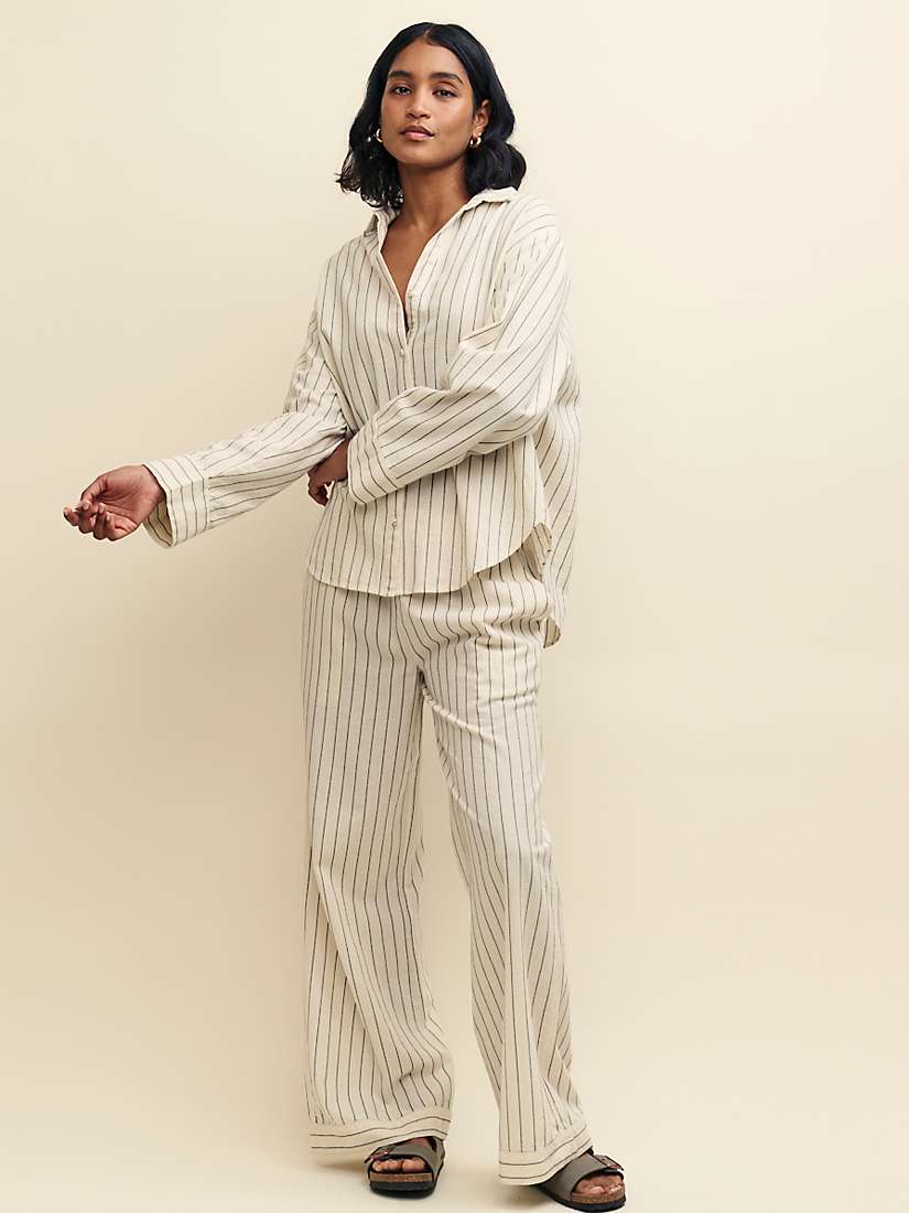 Buy Nobody's Child Petite Misha Pinstripe Trousers, Natural Online at johnlewis.com