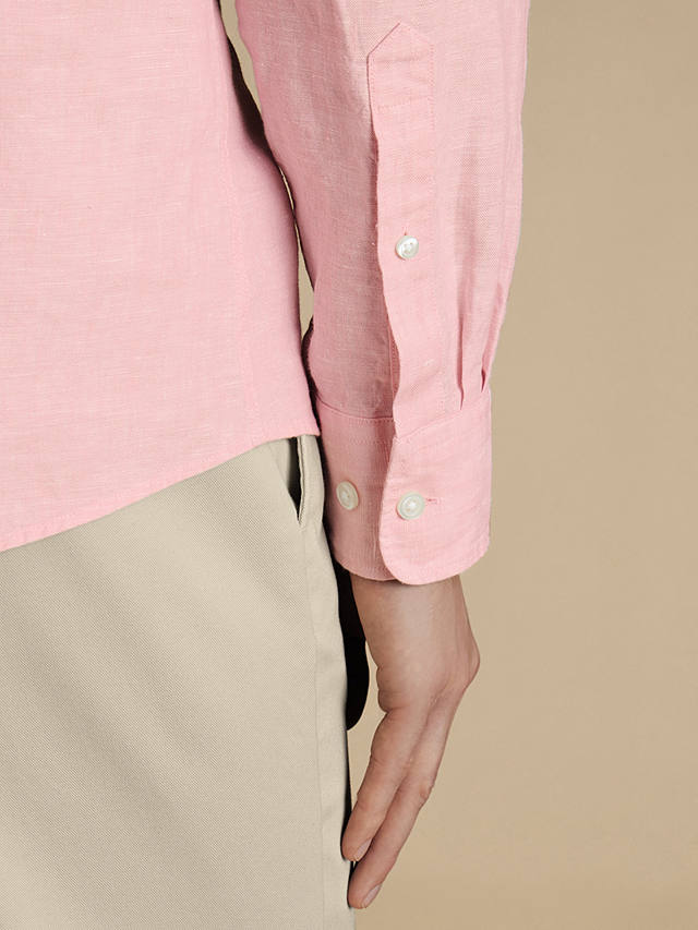 Charles Tyrwhitt Slim Fit Linen Shirt, Pink