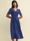Nobody's Child Ellen Spot Print Midi Dress, Navy/Multi
