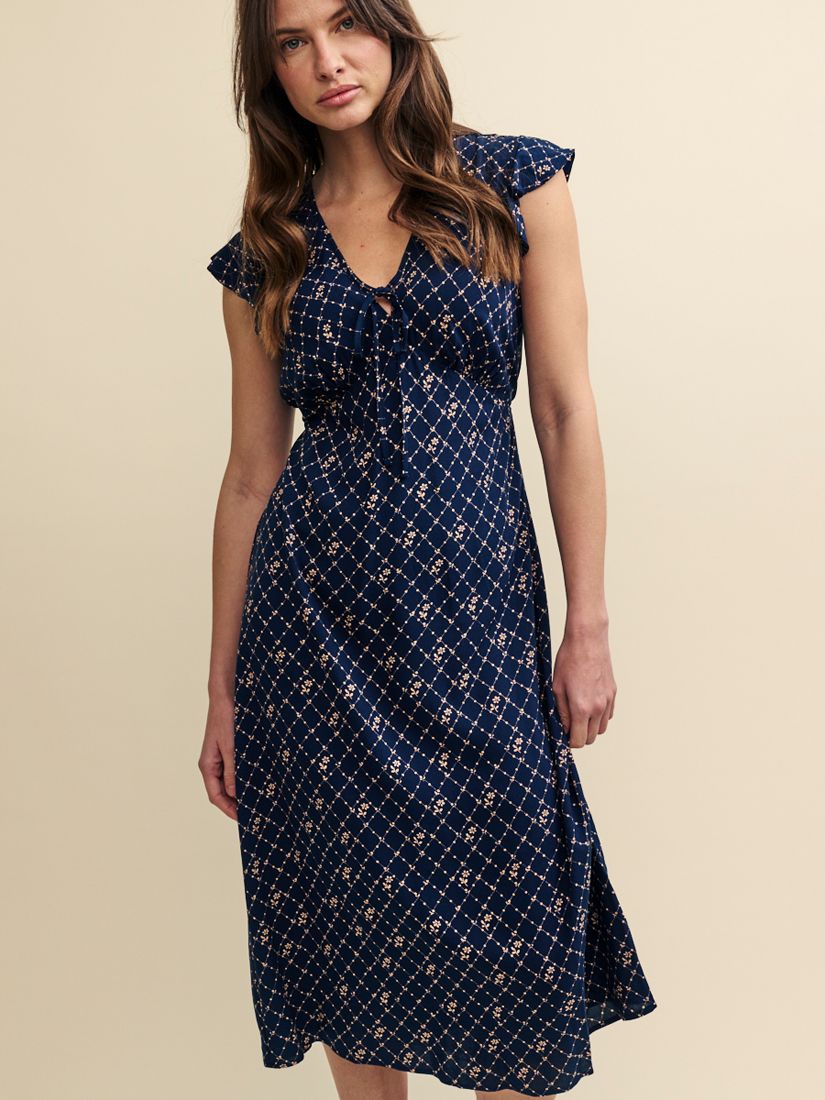Buy Nobody's Child Lily Jasmine Ditsy Print Midi Dress, Blue Online at johnlewis.com