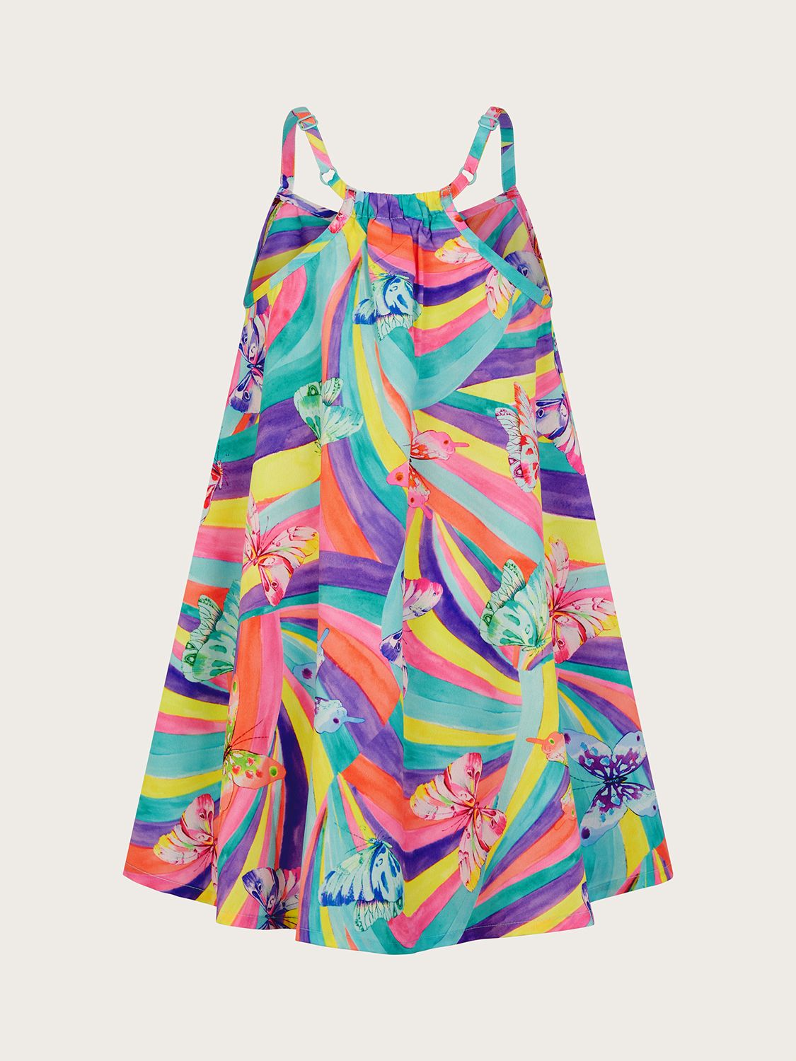 Monsoon Kids' Butterfly Swirl Dress, Multi, 3-4 years