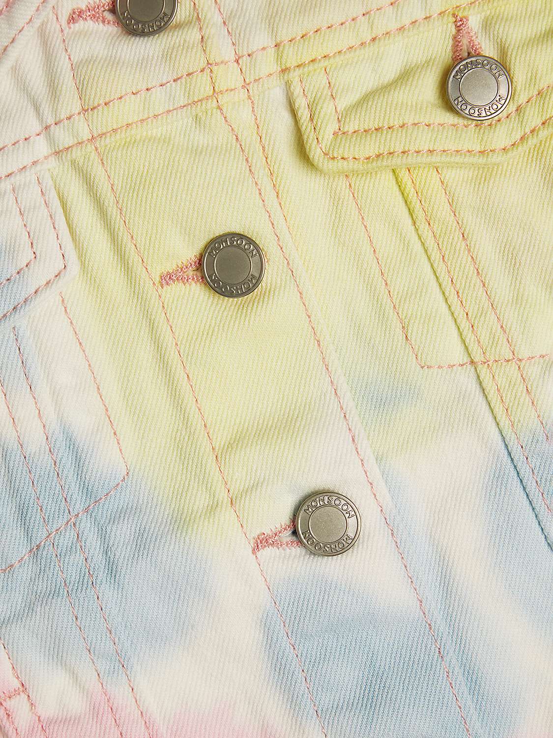 Buy Monsoon Kids' Tie Dye Denim Jacket, Multi Online at johnlewis.com