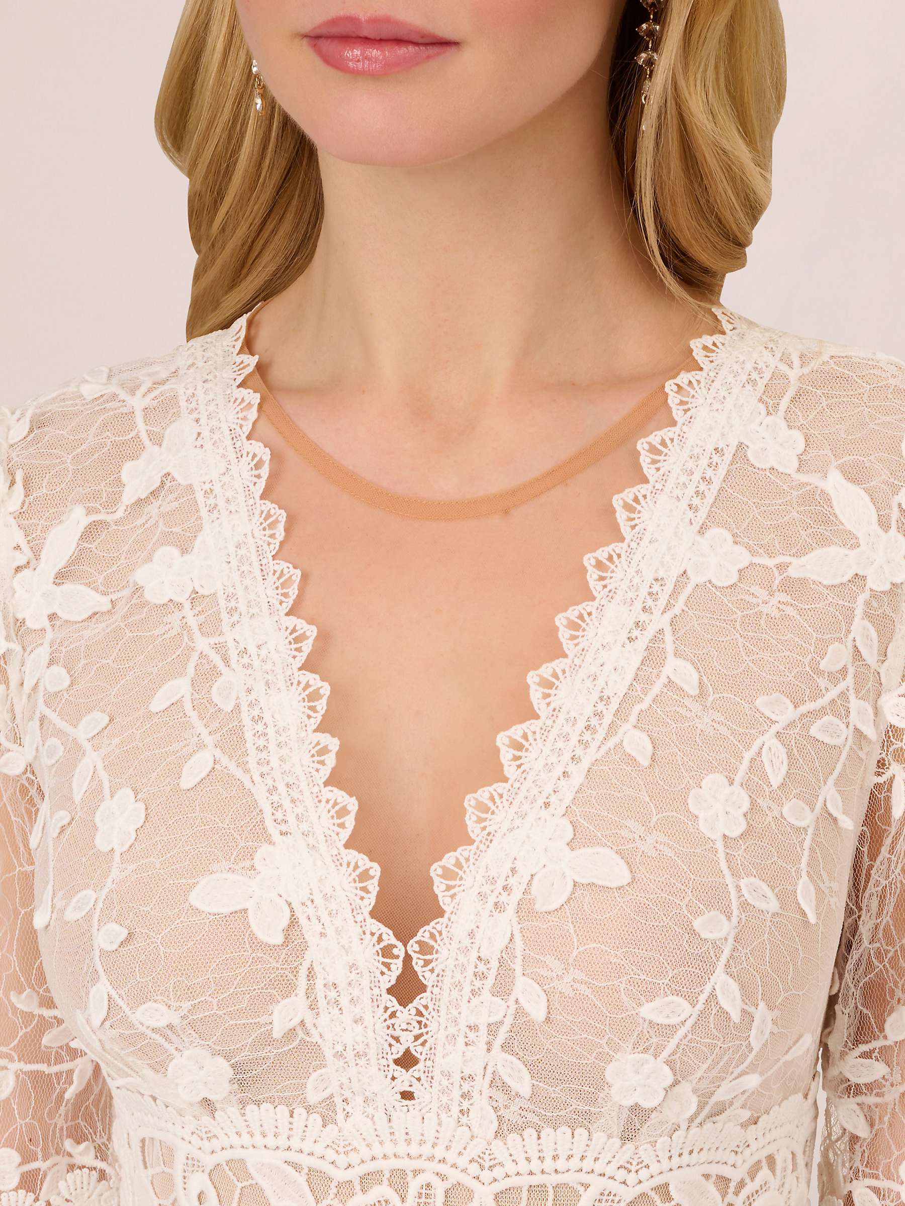 Buy Adrianna Papell Lace Embroidery Mini Dress Online at johnlewis.com
