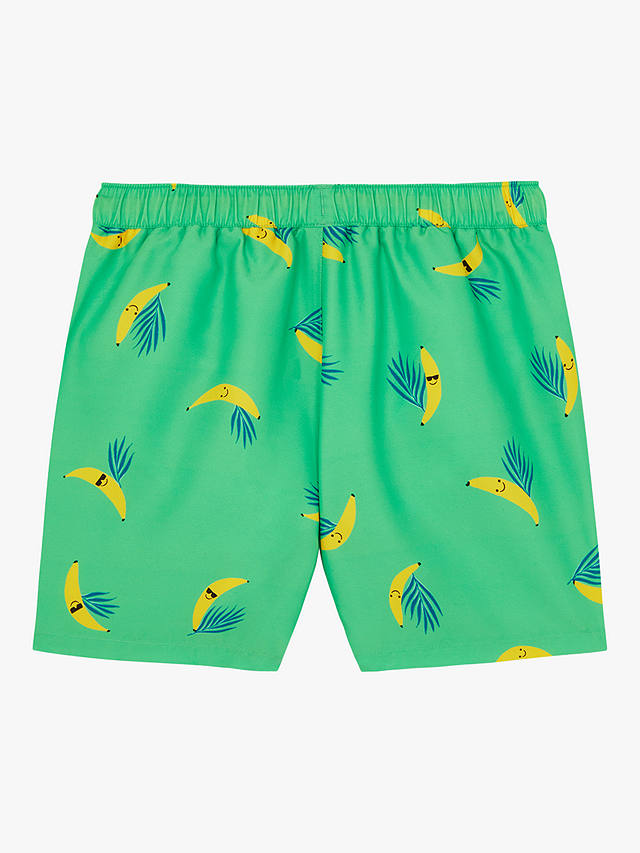 Angels by Accessorize Kids' Banana Print Swim Shorts, Green/Multi
