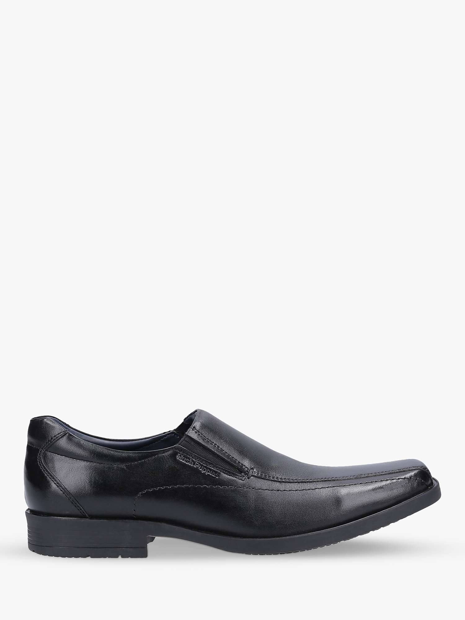 Buy Hush Puppies Brody Leather Slip On Shoes, Black Online at johnlewis.com